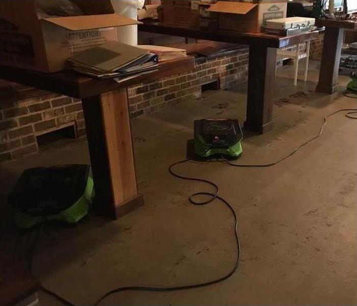 Drying equipment placed in local restaurant's floor 